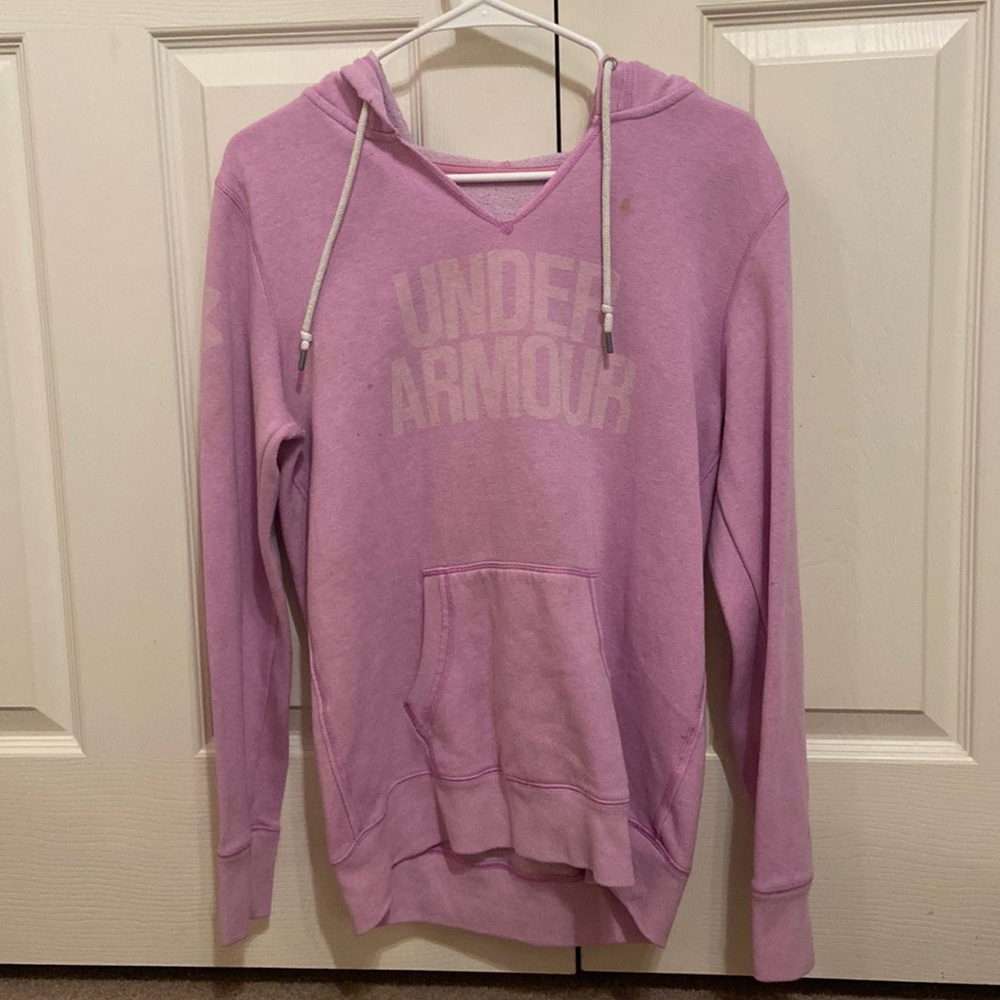 Purple under armour V-neck sweatshirt